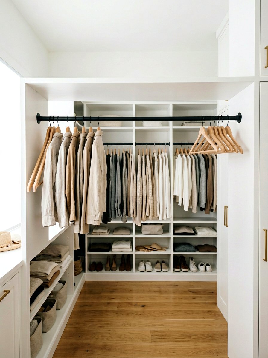 Wooden Hanger Set - 30 minimal closet organization ideas