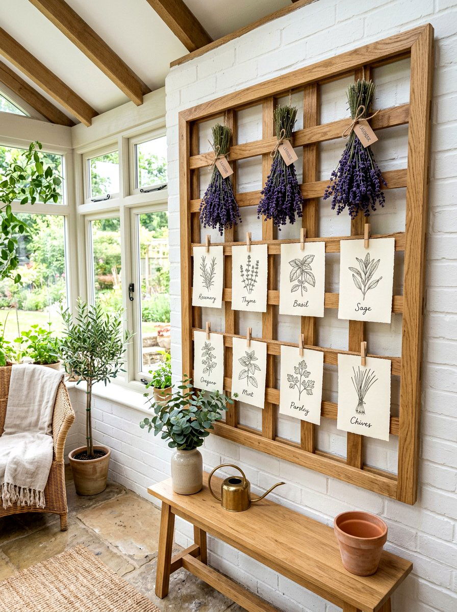 Wooden Lattice Frame - 30 mood board wall ideas