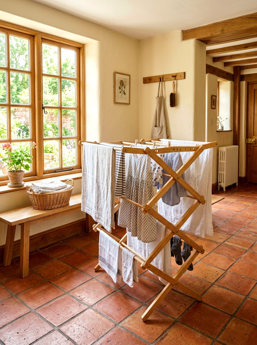 Wooden Laundry Drying Rack - 30 laundry room drying rack ideas