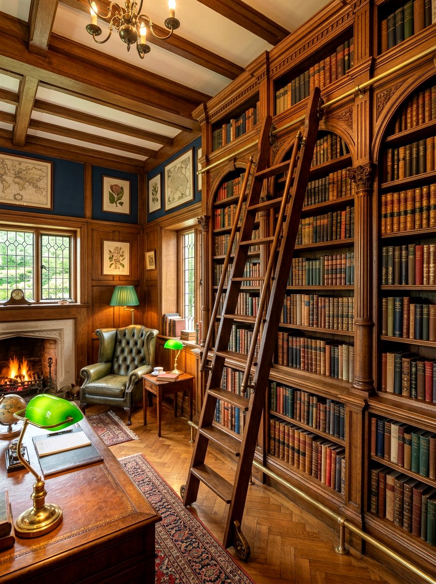 30 Ladder Library Office Ideas to Store Books in Style Today