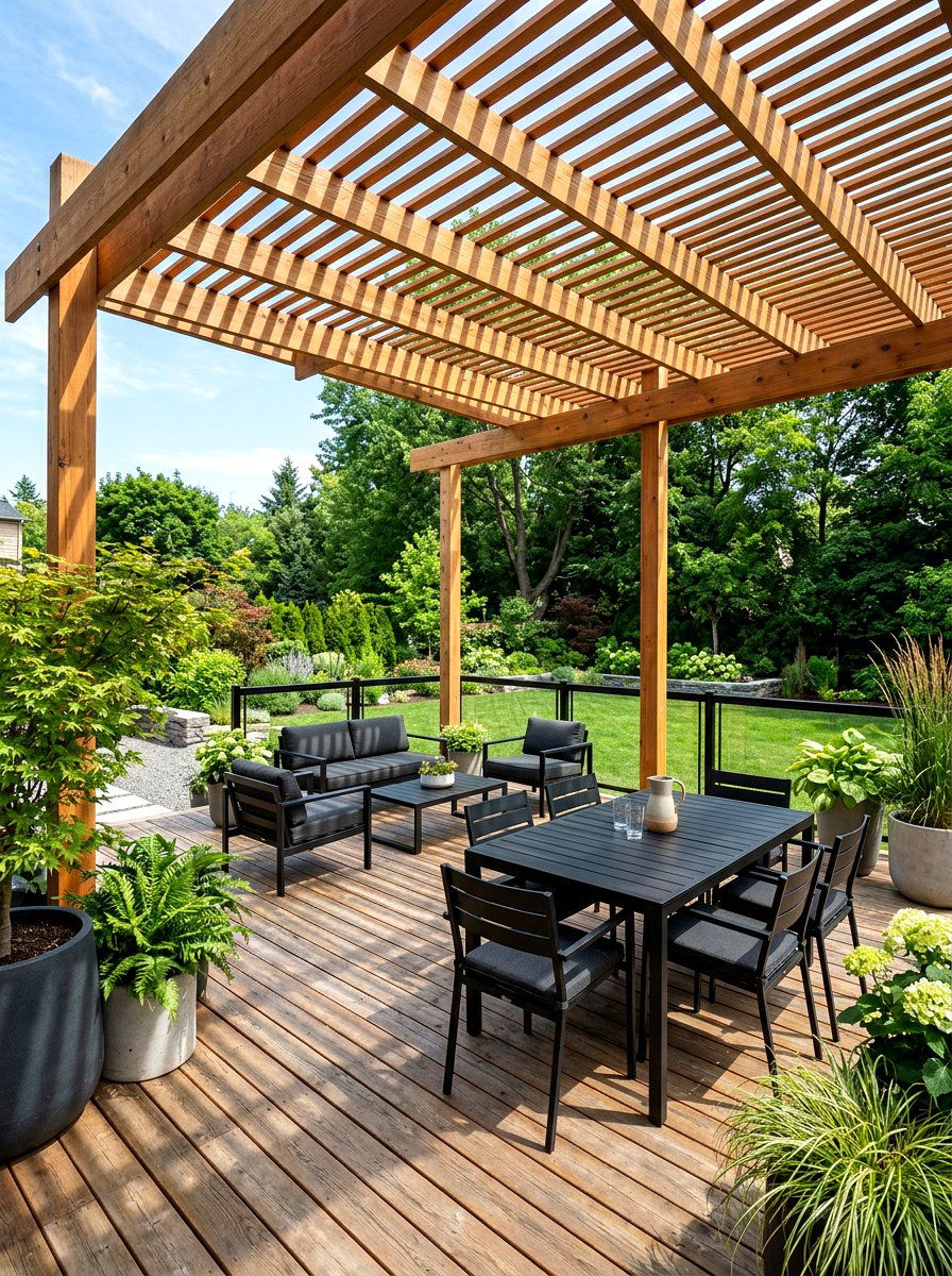 Wooden Pergola Slats - 30 pergola shade ideas