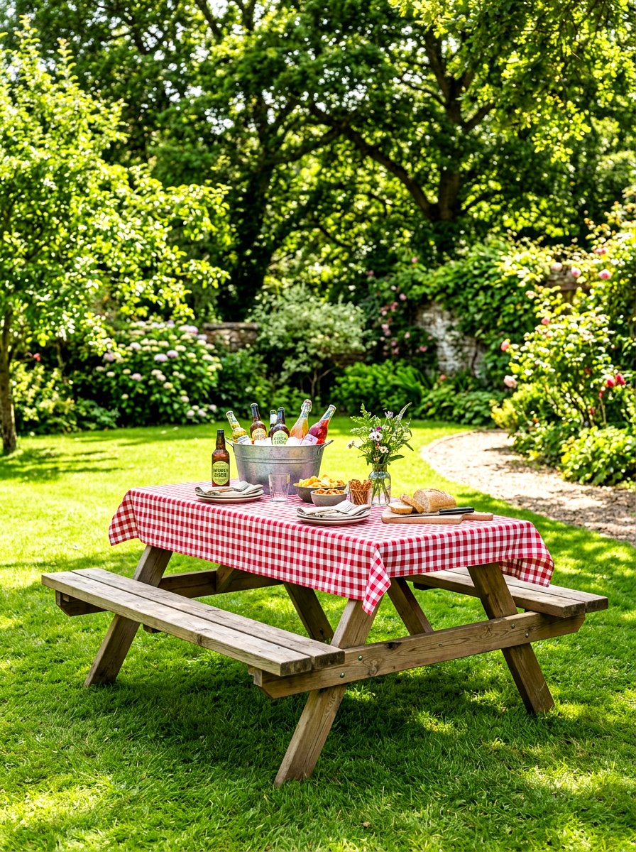 Wooden Picnic Bench - 30 garden furniture ideas
