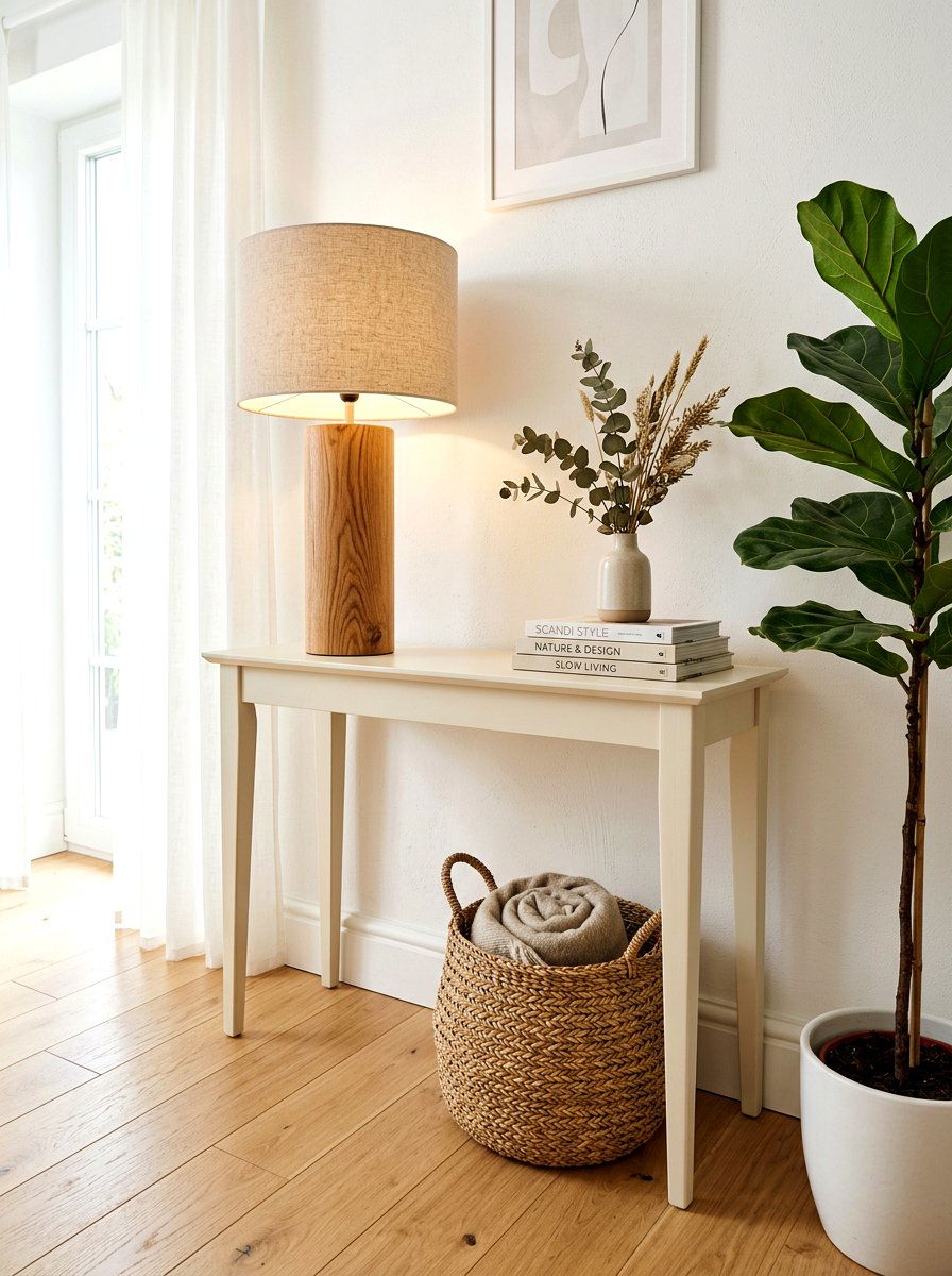 Wooden Pillar Lamp - 30 foyer lamp styling ideas