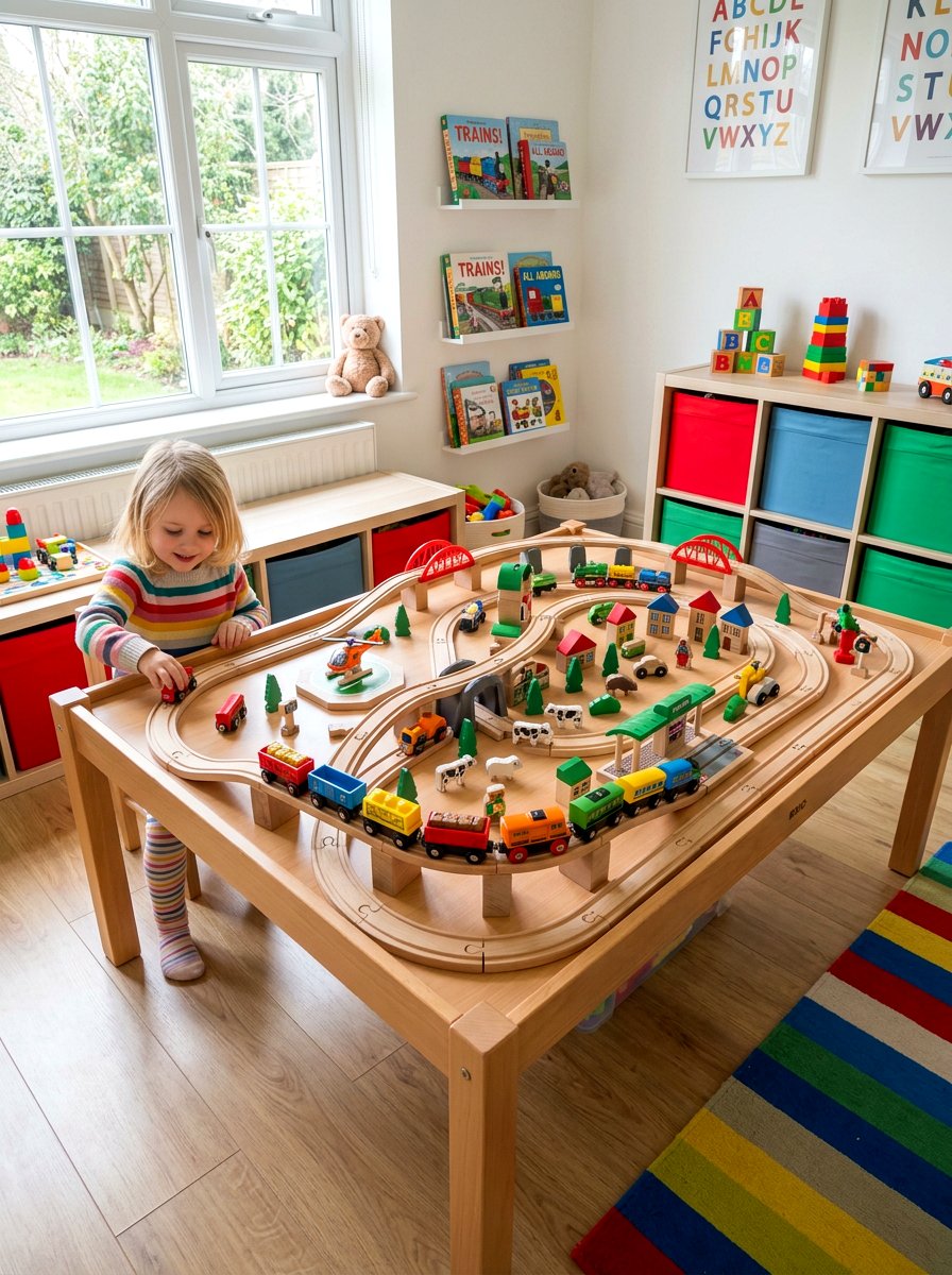 Wooden Railway Set - 30 heirloom toy nursery ideas