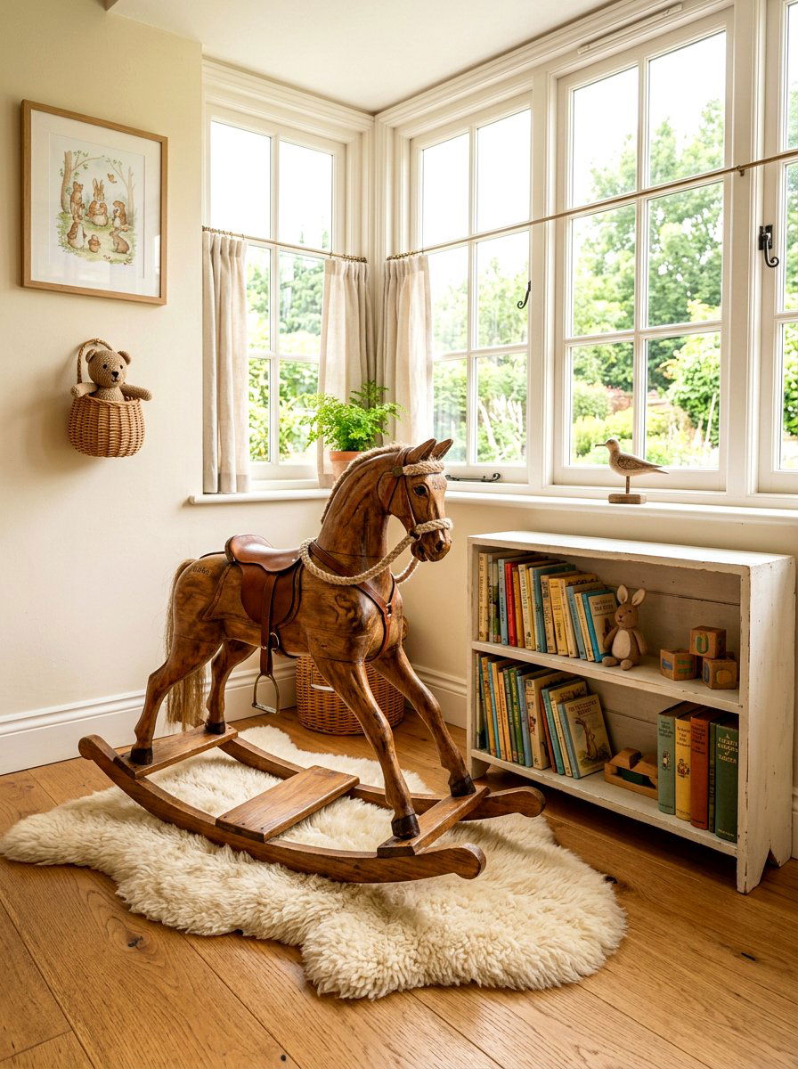 Wooden Rocking Horse - 30 gender neutral heirloom nursery ideas