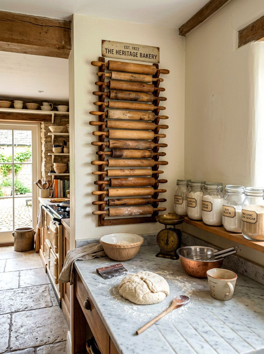 Wooden Rolling Pins - 30 heirloom kitchen decor ideas