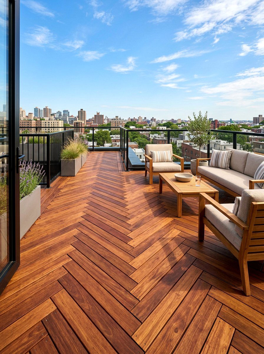 Wooden Rooftop Decking - 30 rooftop patio ideas