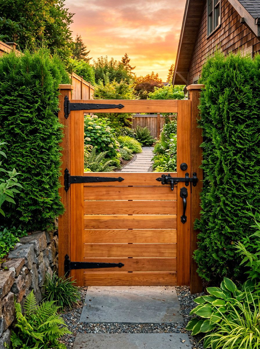 Wooden Side Entrance Gate - 30 side entrance ideas