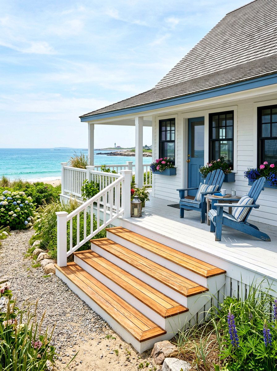 Wooden Step Covers - 30 front steps makeover ideas