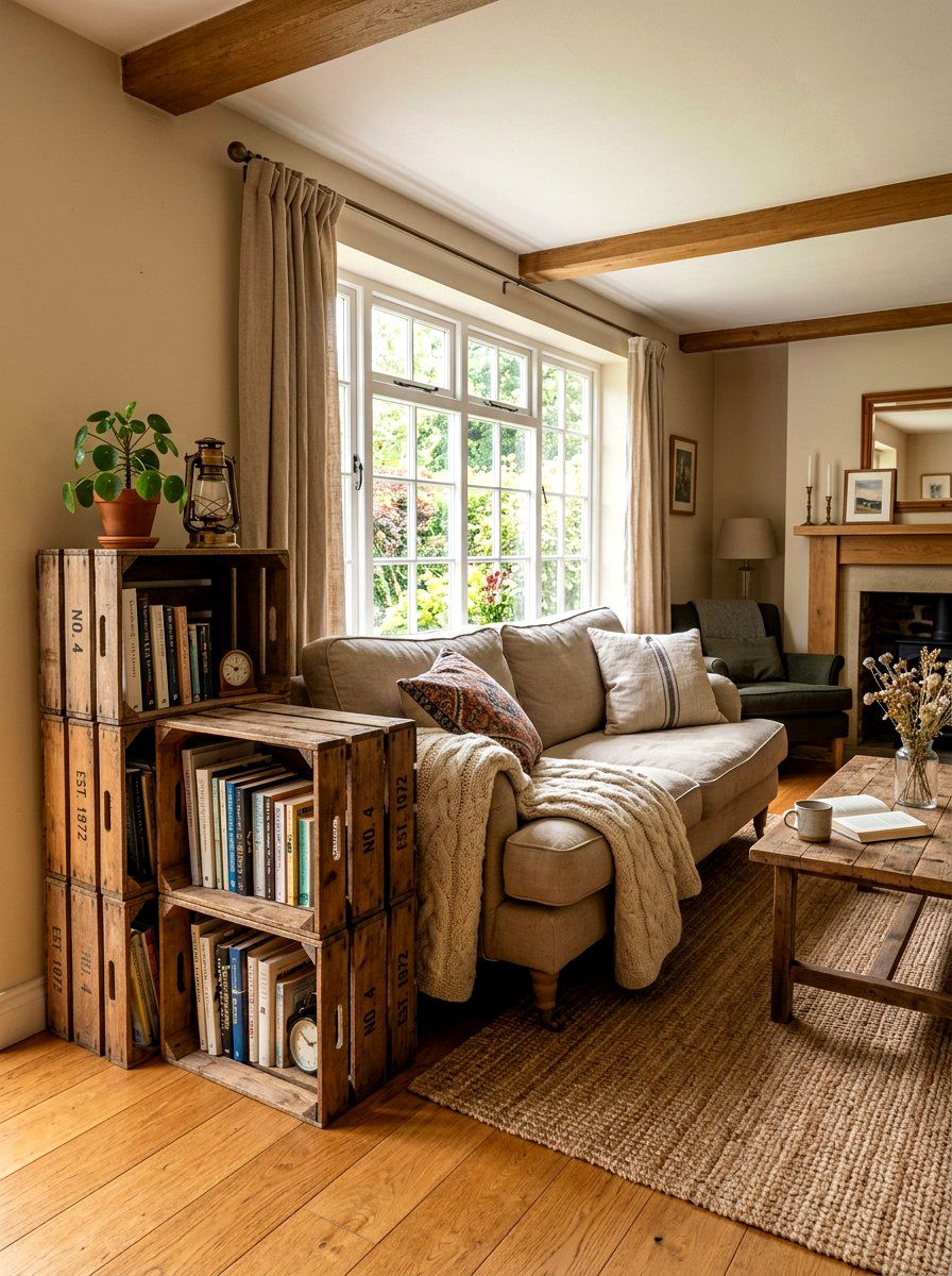 Wooden Storage Crate - 30 reusable storage ideas