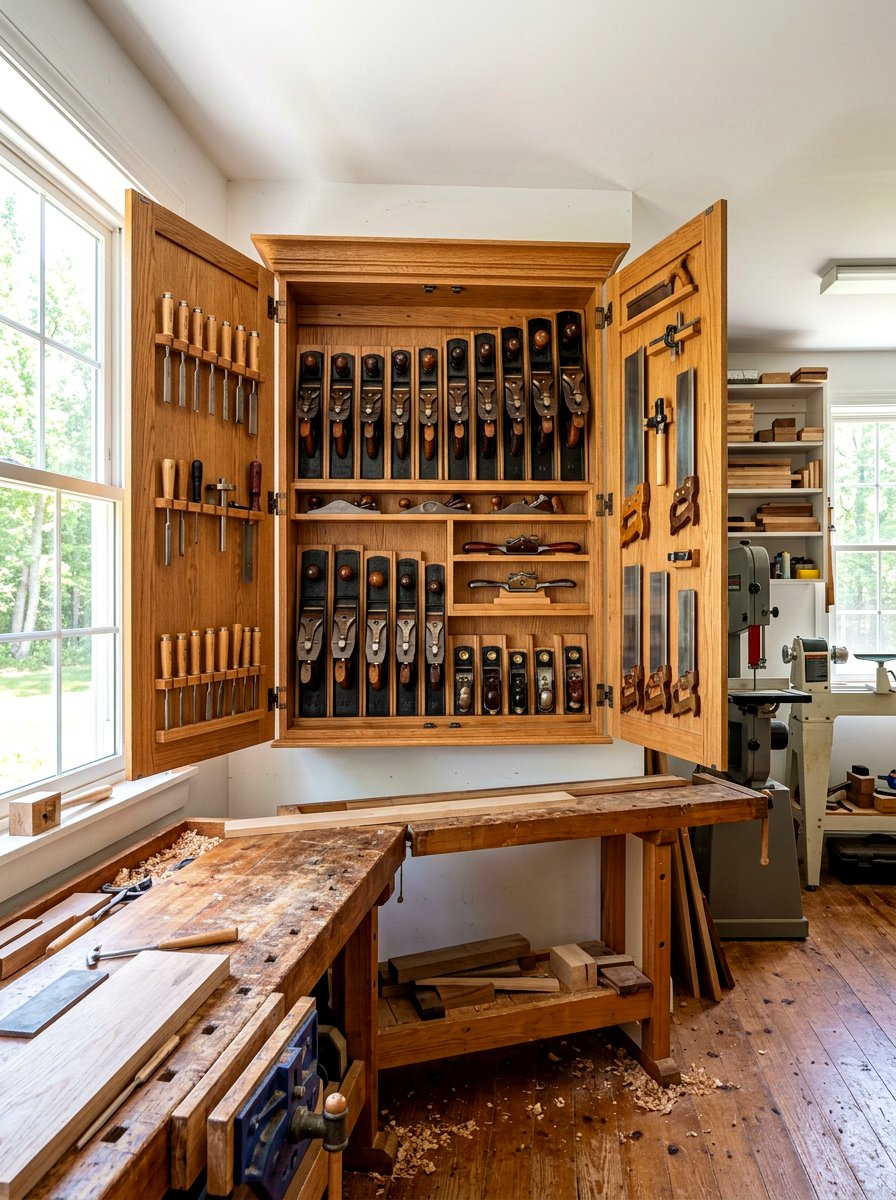 Wooden Tool Cabinet - 30 tool wall ideas