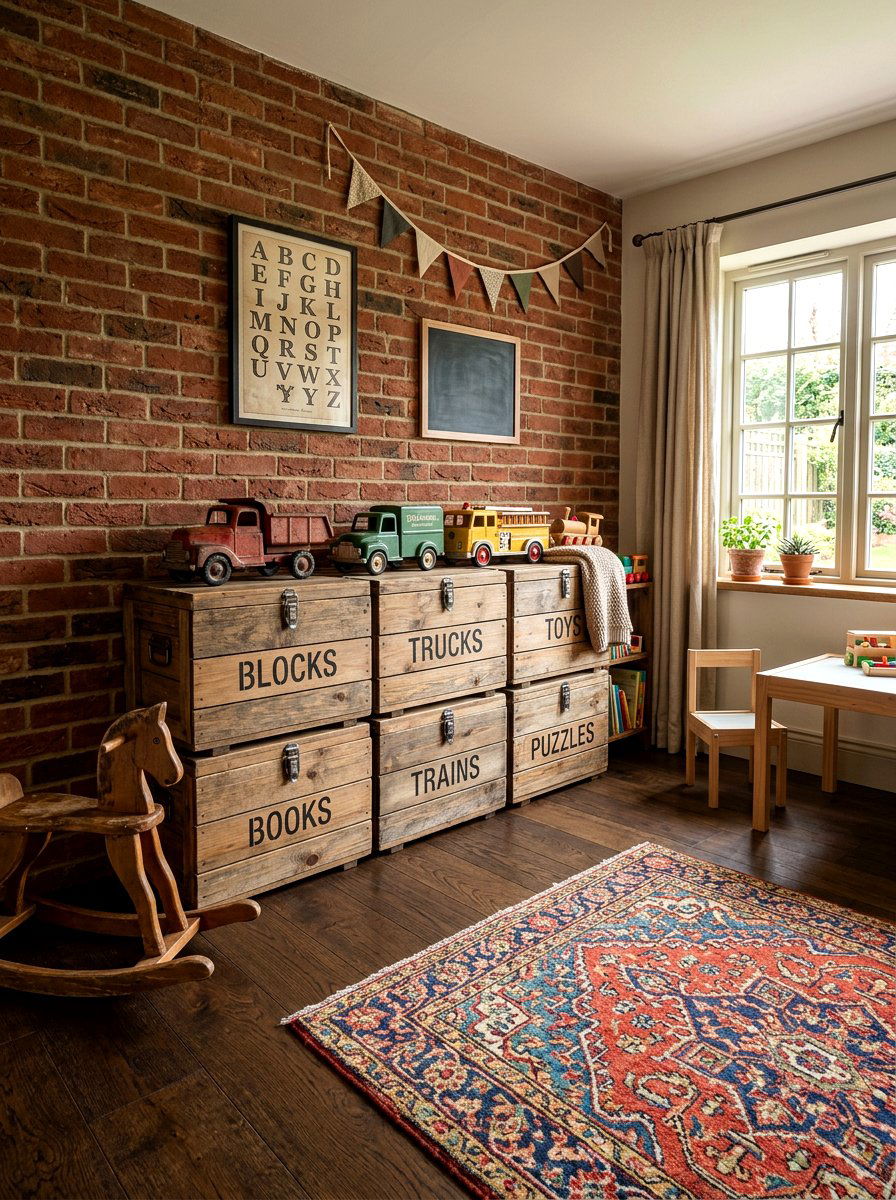 Wooden Toy Crate - 30 toy storage ideas
