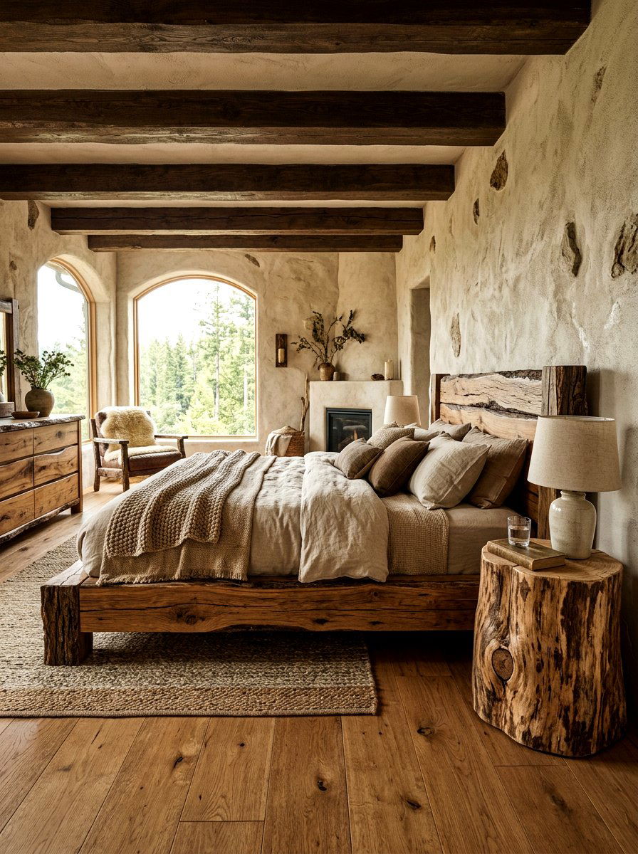 Wooden Tree Trunk Furniture - 30 mushroom bedroom ideas