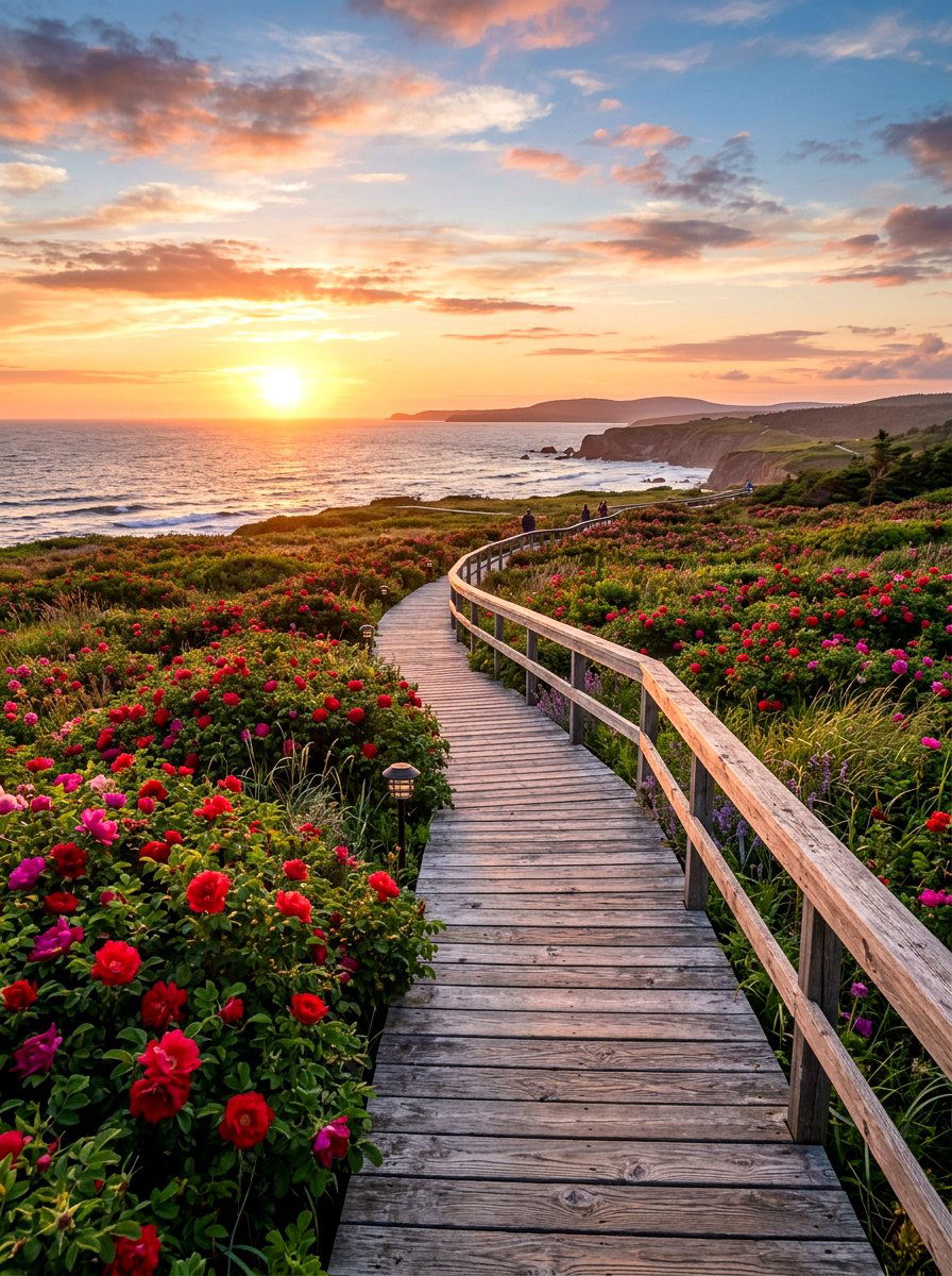 Wooden boardwalk rose walk - 30 rose garden walkway ideas