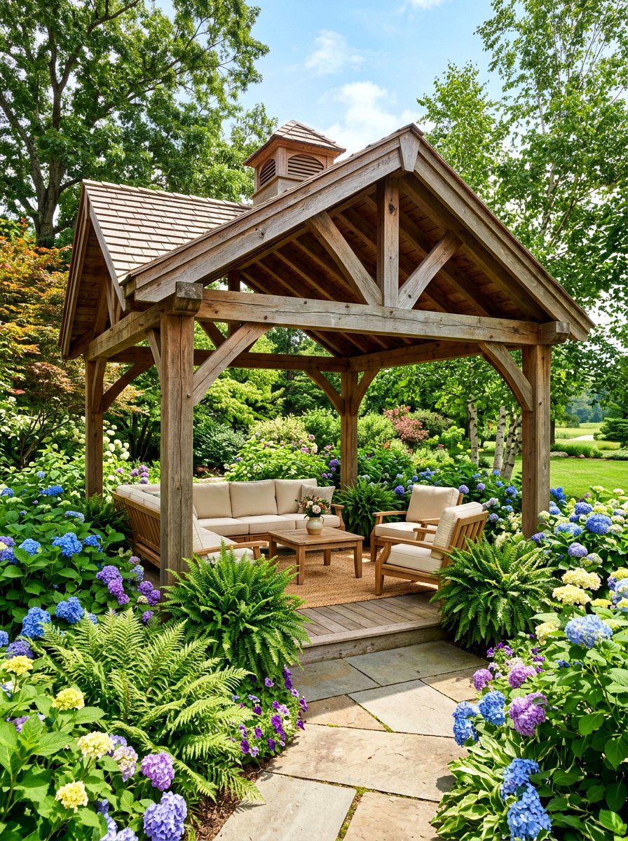 Wooden patio gazebo - 30 patio gazebo ideas