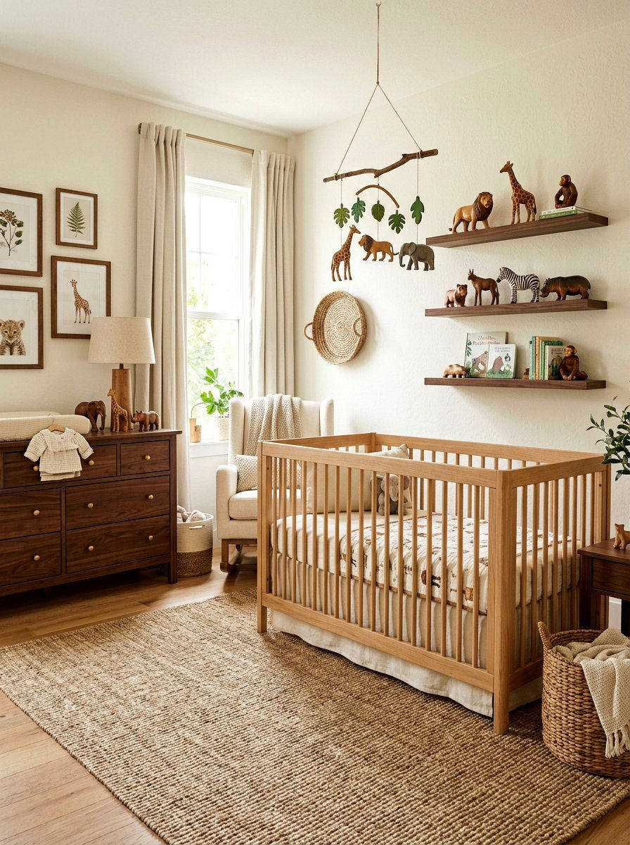Wooden safari nursery - 30 safari nursery ideas