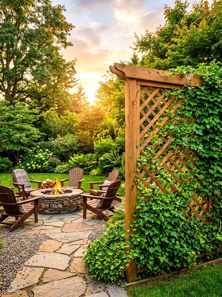 Wooden trellis screen - 30 lattice screen patio ideas