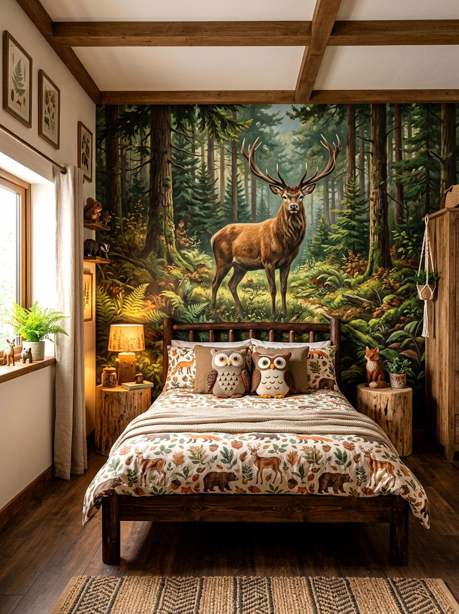 Woodland Animal Bedroom - 30 storybook bedroom decor ideas