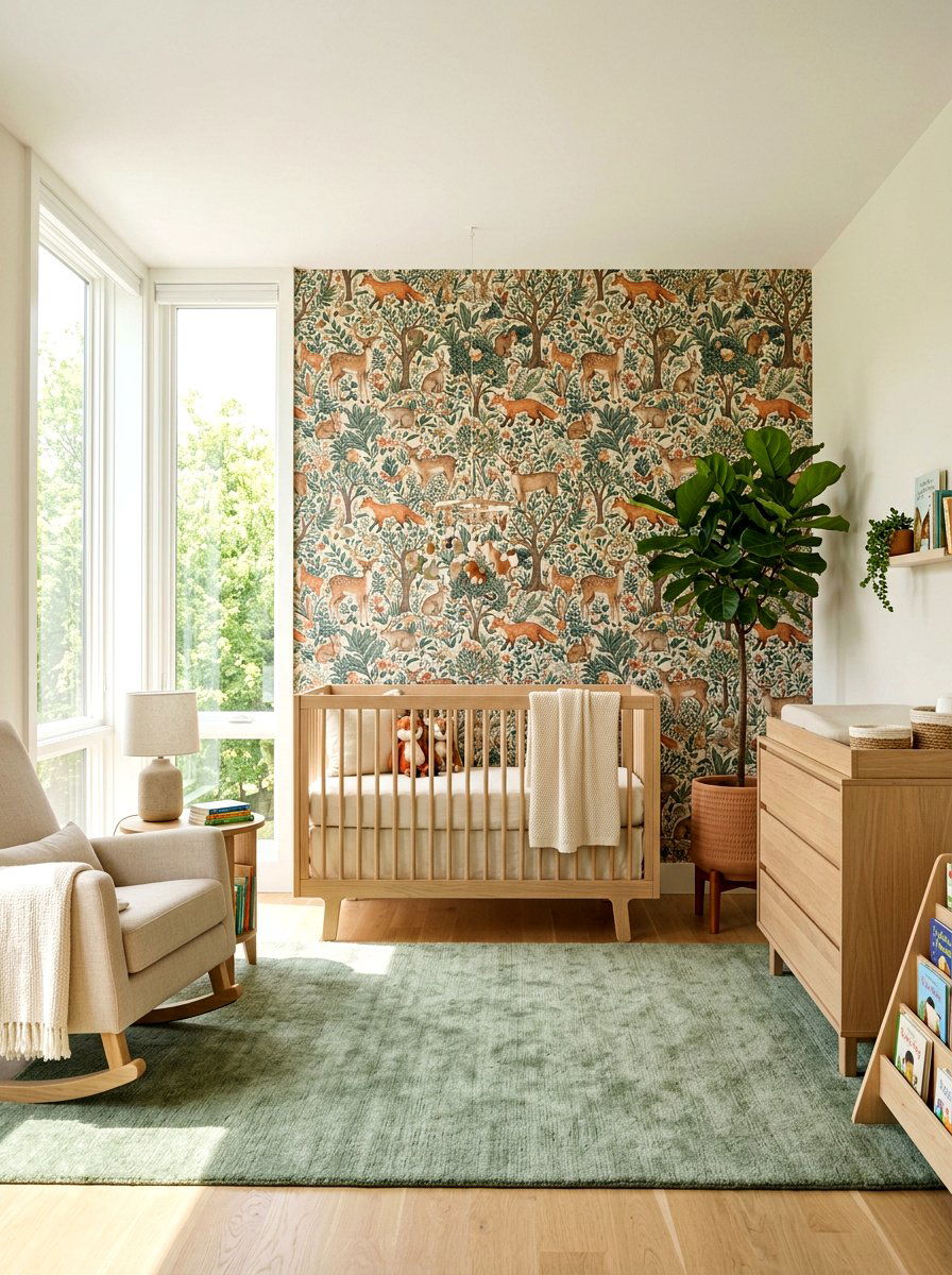 Woodland Animal Wallpaper - 30 woodland nursery ideas