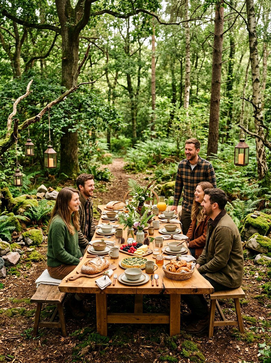 Woodland Brunch Setting - 30 patio brunch setup ideas