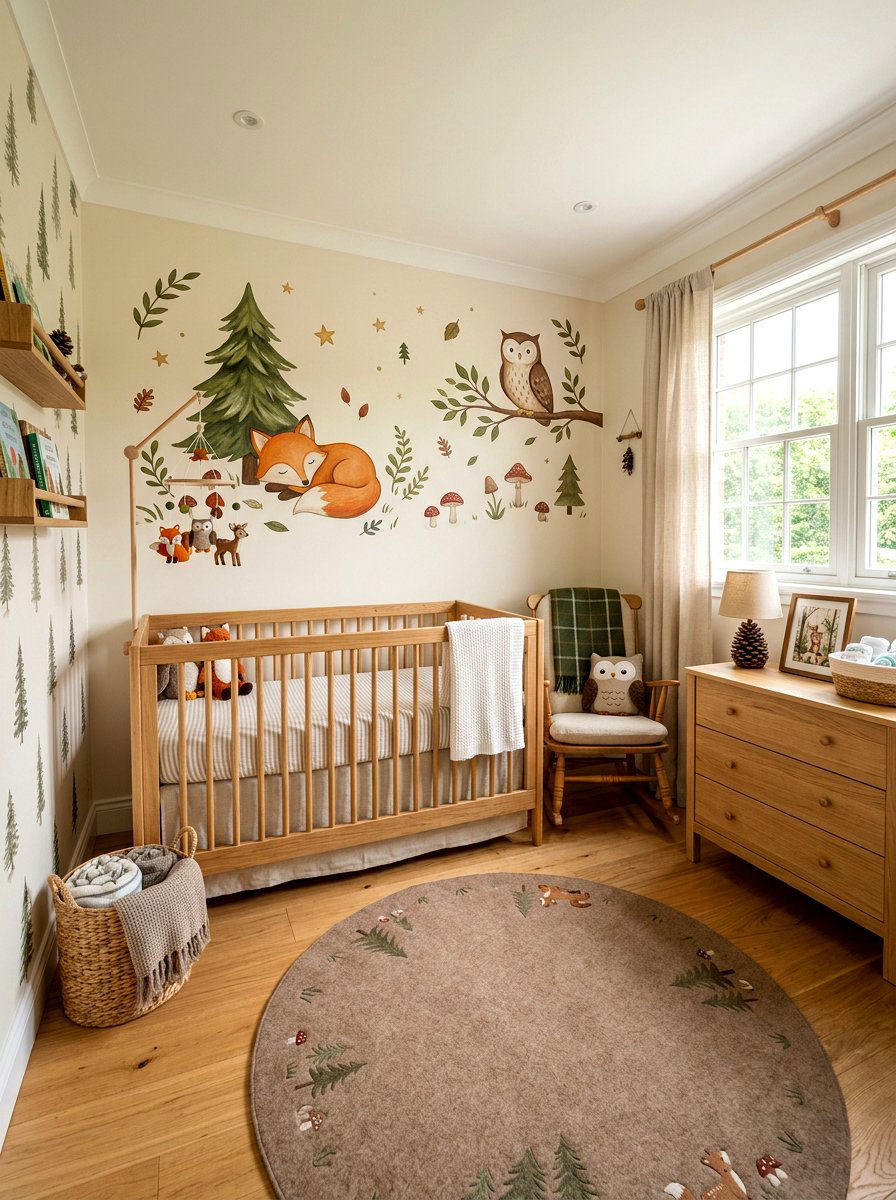 Woodland Creature Nursery - 30 aesthetic kids room ideas