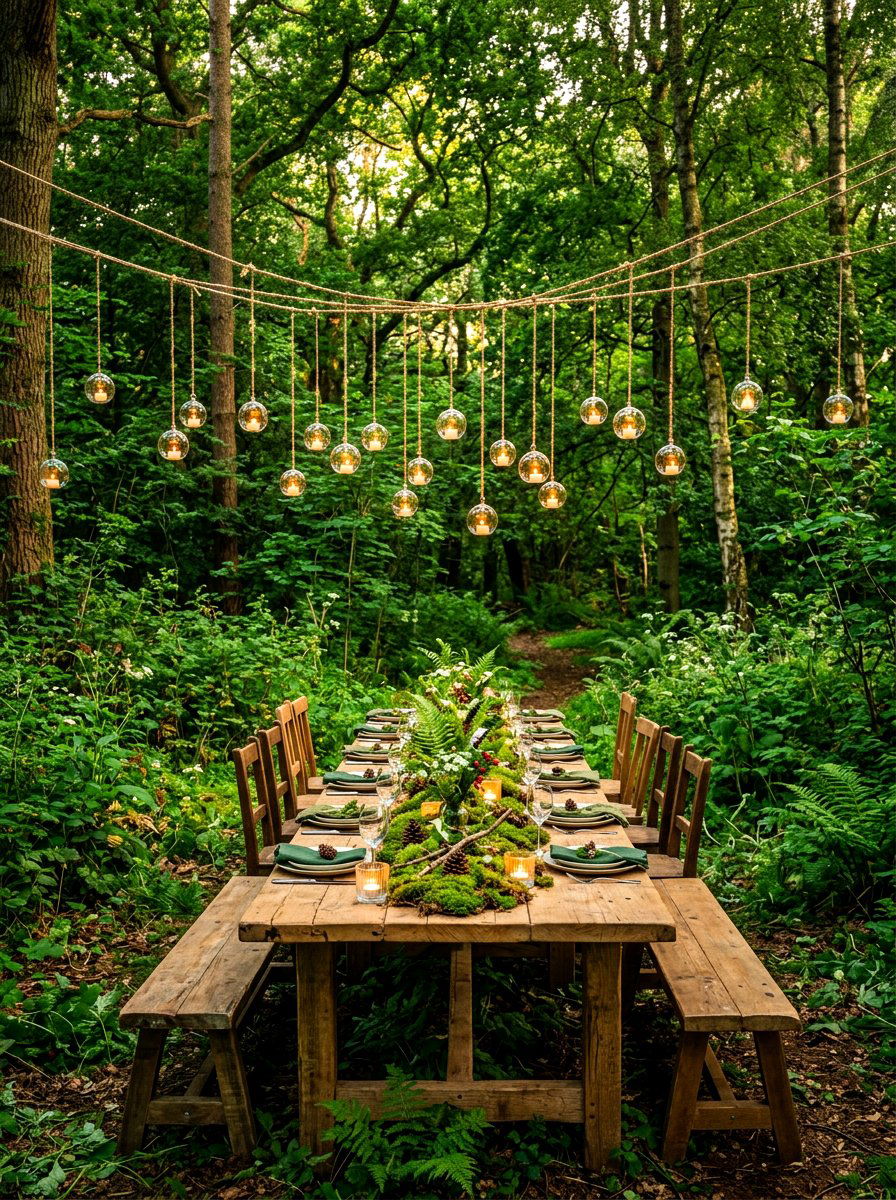 Woodland Dining Area - 30 alfresco birthday party ideas