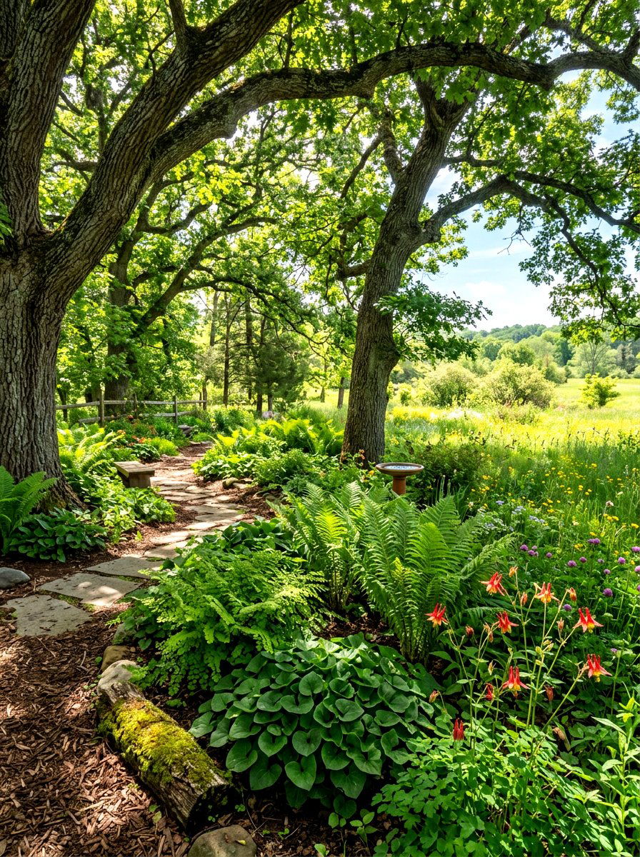 Woodland Edge Garden - 30 meadow style backyard ideas