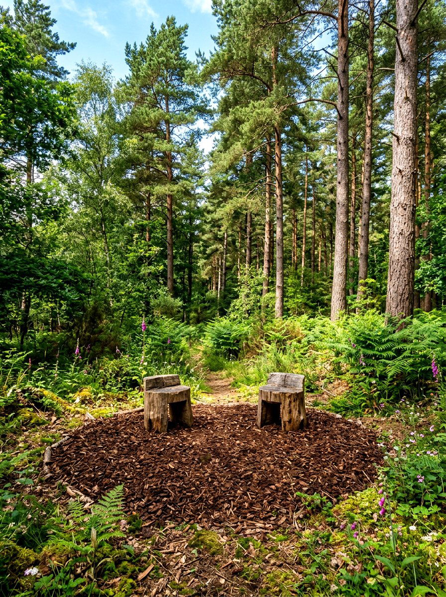Woodland Forest Clearing - 30 outdoor meditation corner ideas