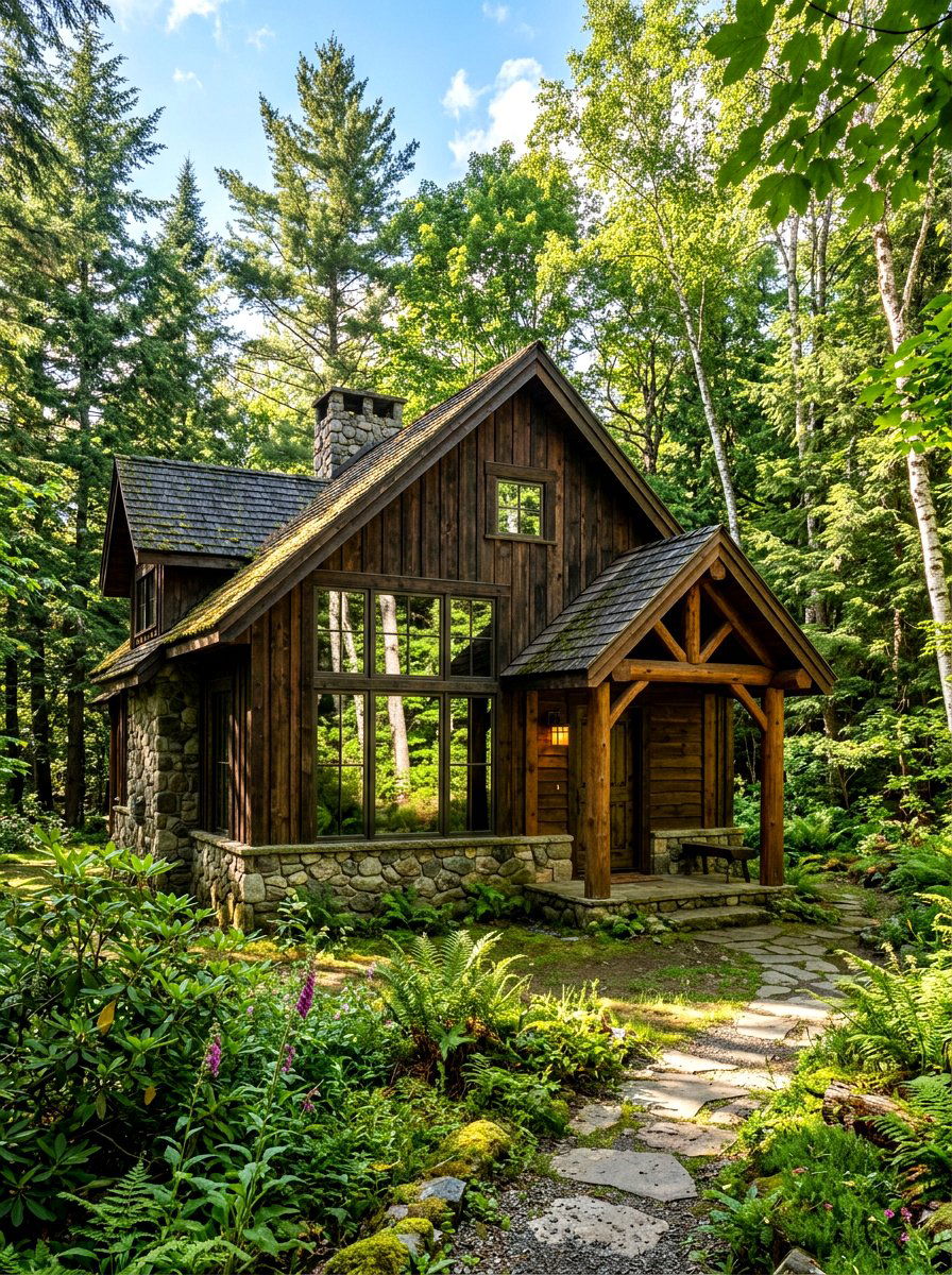 Woodland Forest Cottage - 30 storybook cottage exterior ideas
