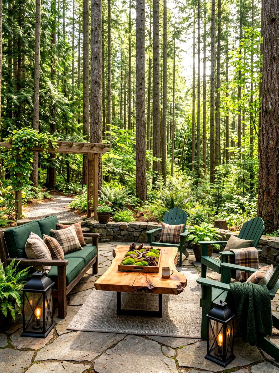 Woodland Forest Outdoor Coffee Table - 30 outdoor coffee table styling ideas
