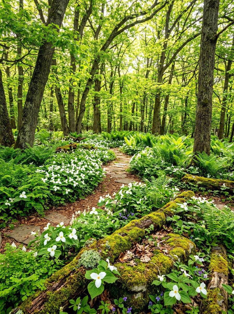 Woodland Garden - 30 native wildflower backyard ideas