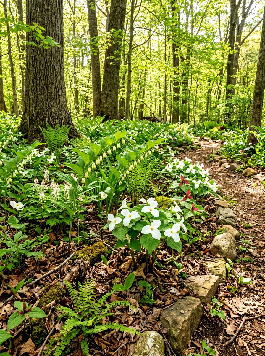 Woodland Garden - 30 shade flower bed ideas
