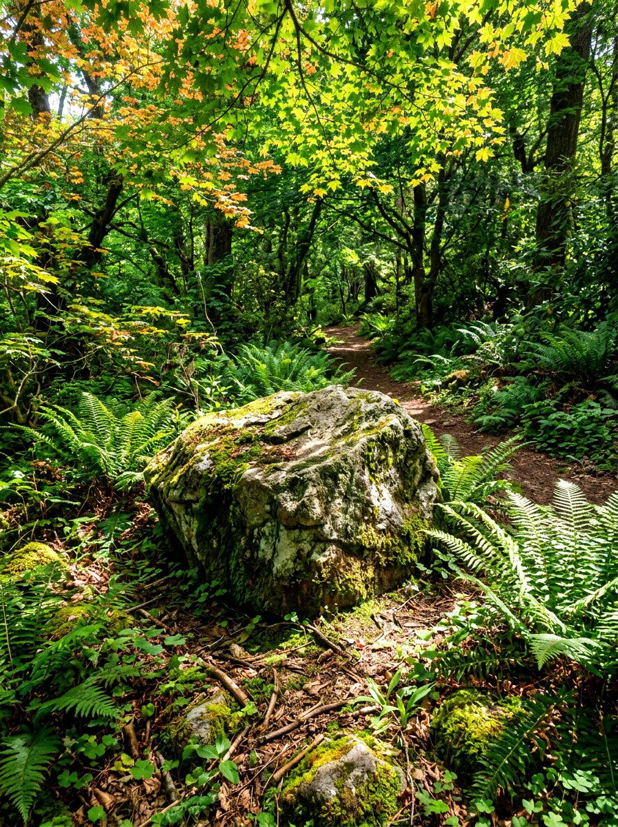 Woodland Garden Rock - 30 bubbling rock fountain ideas