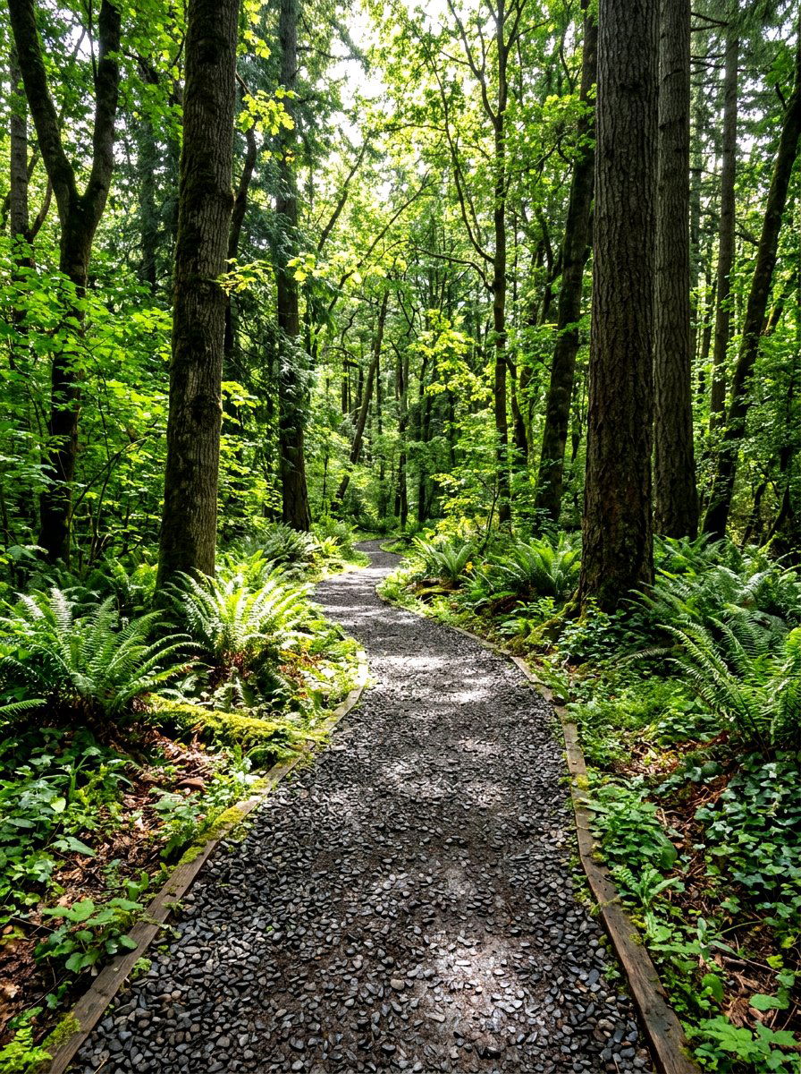 Woodland Gravel Trail - 30 gravel walkway ideas