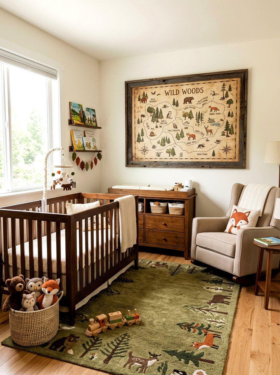 Woodland Map Poster - 30 woodland nursery ideas