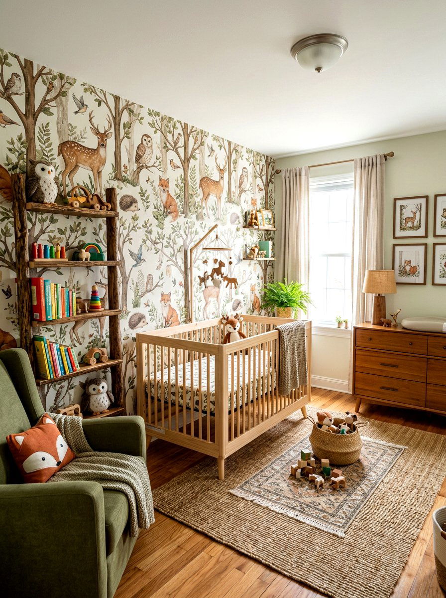 Woodland Nursery Kids Room - 30 kids room ideas