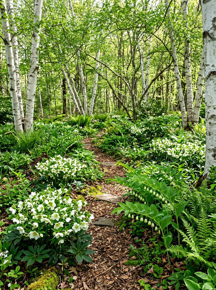 Woodland Perennial Border - 30 perennial border ideas