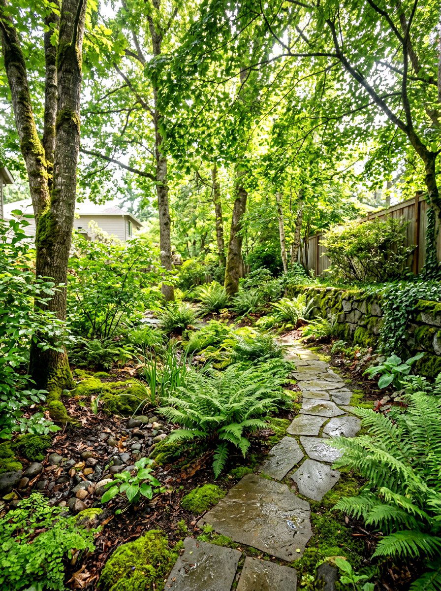 Woodland Rain Garden - 30 rain garden ideas