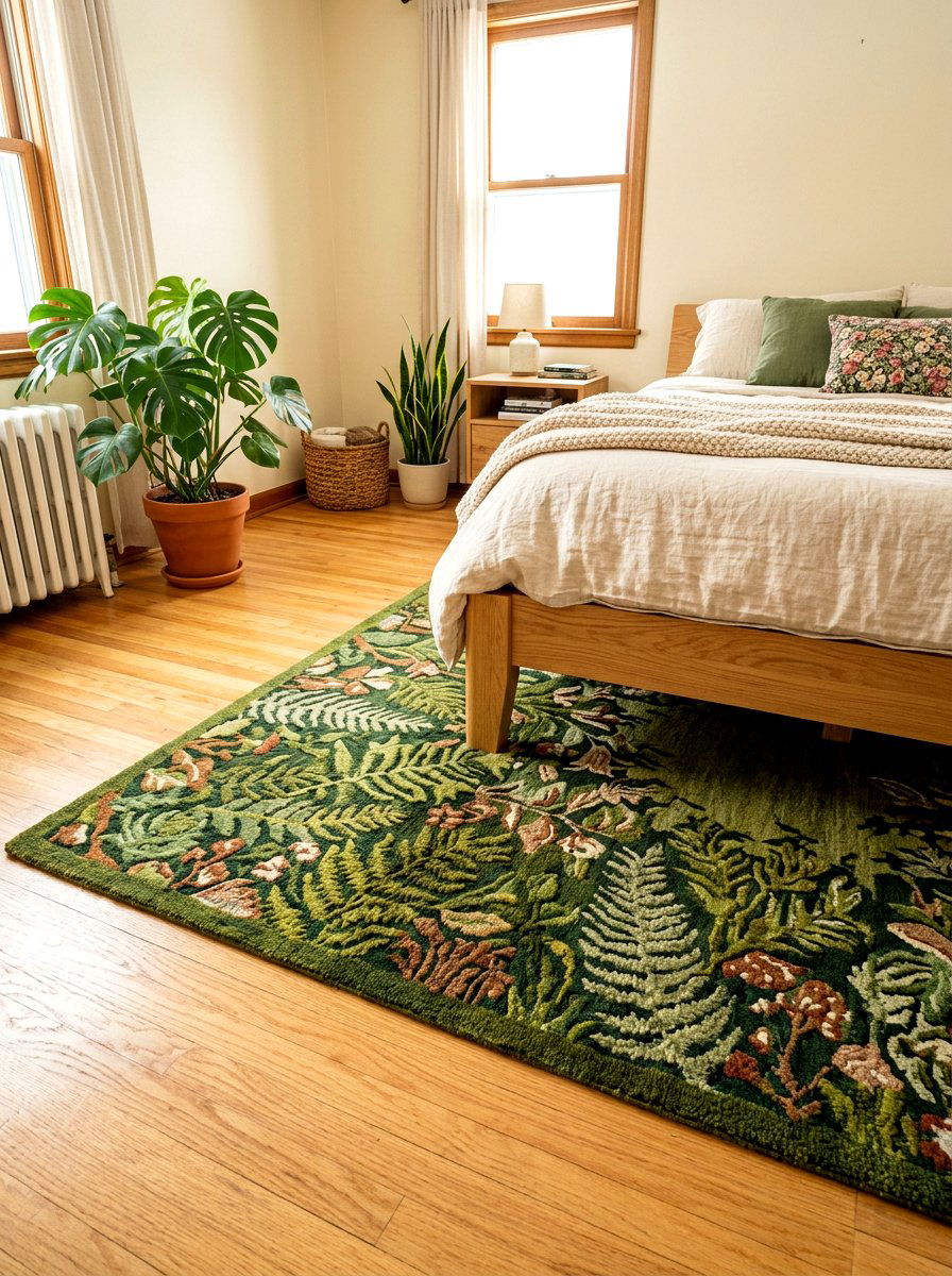 Woodland Rug - 30 mushroom bedroom ideas