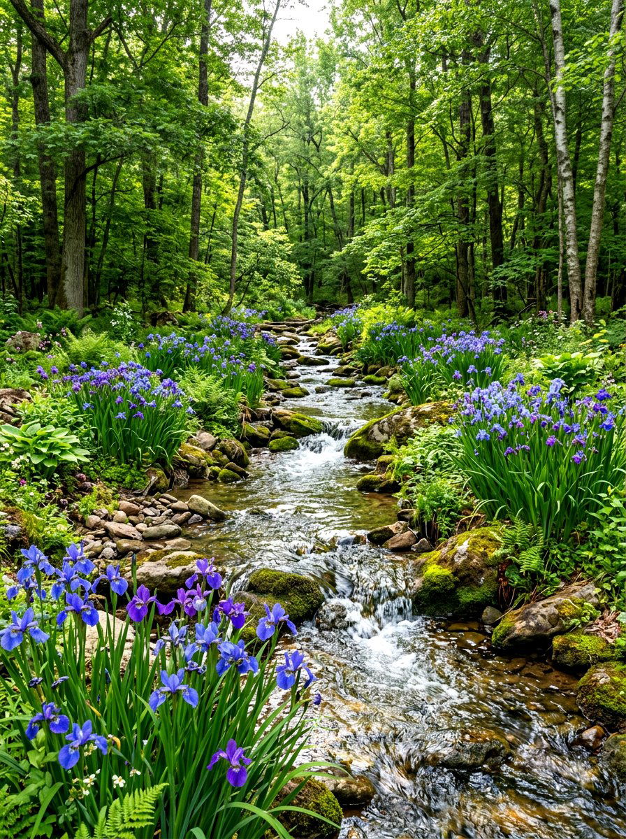 Woodland Stream - 30 woodland garden ideas