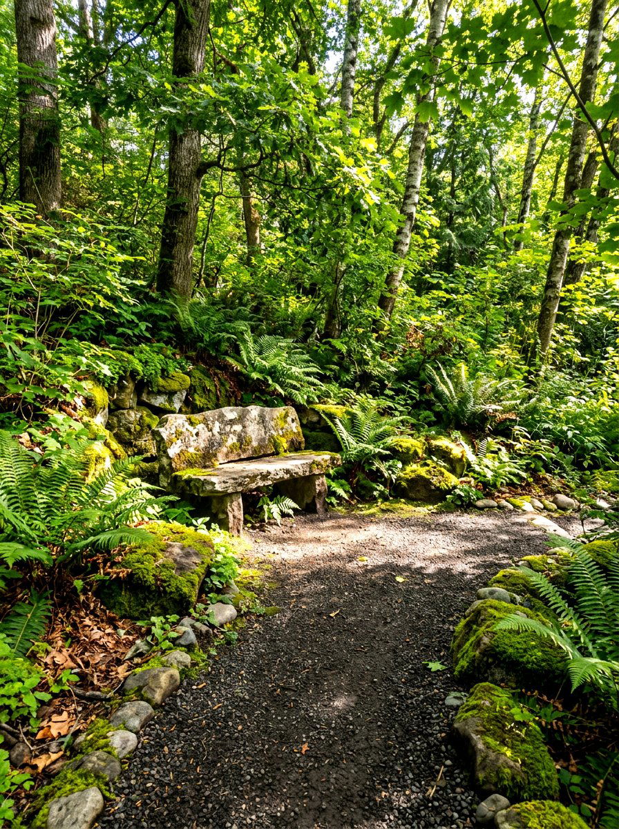 Woodland Style Decomposed Granite Seating Nook - 30 decomposed granite patio ideas