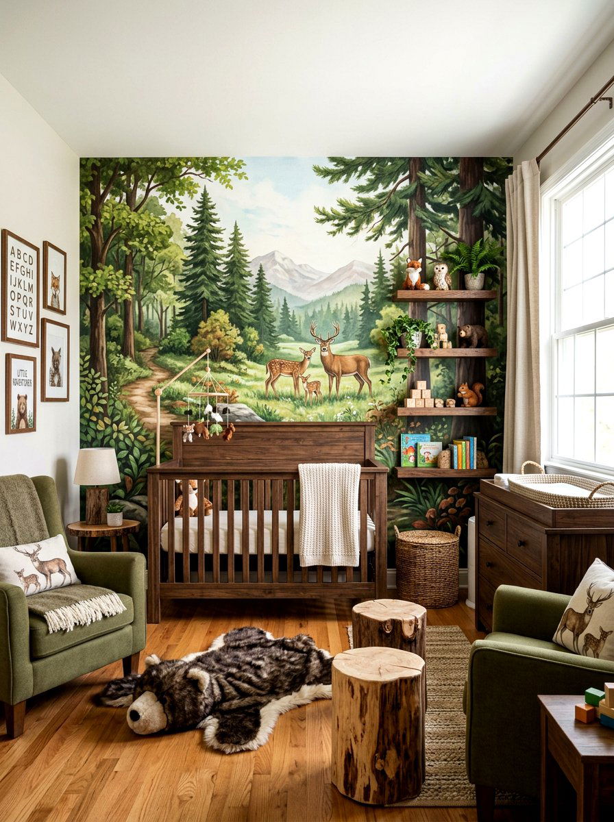 Woodland Theme Nursery - 30 Pinterest nursery ideas