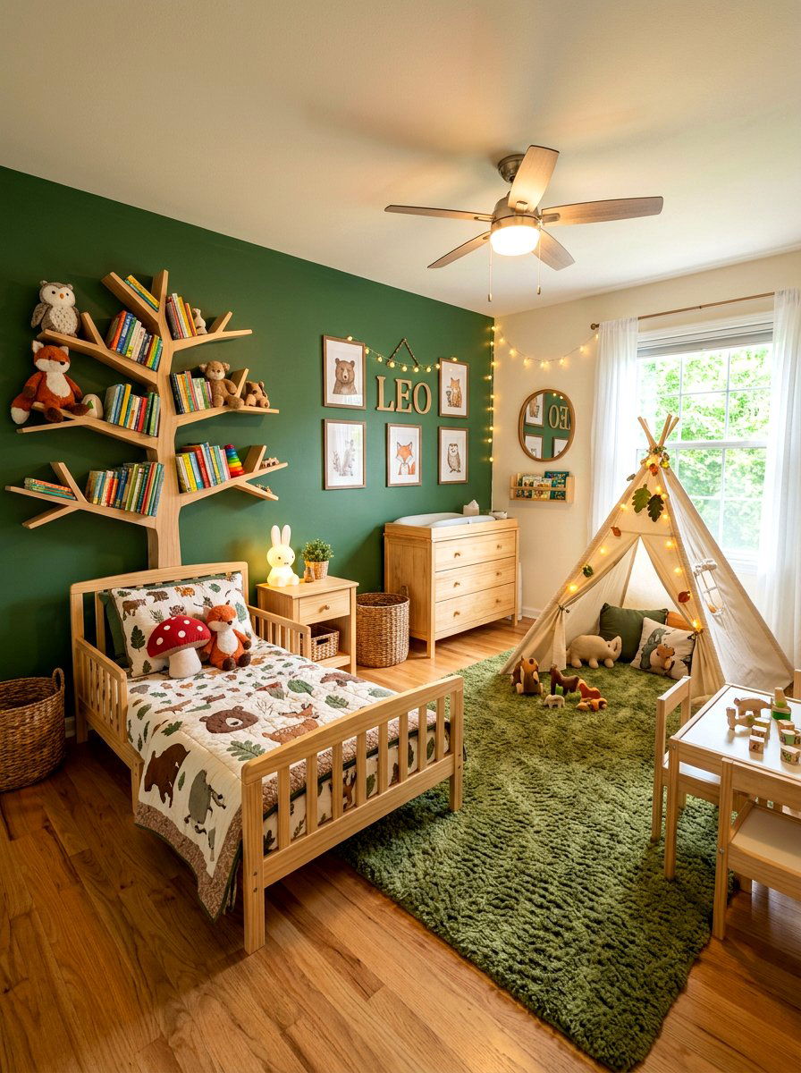 Woodland Toddler Bedroom - 30 toddler room ideas