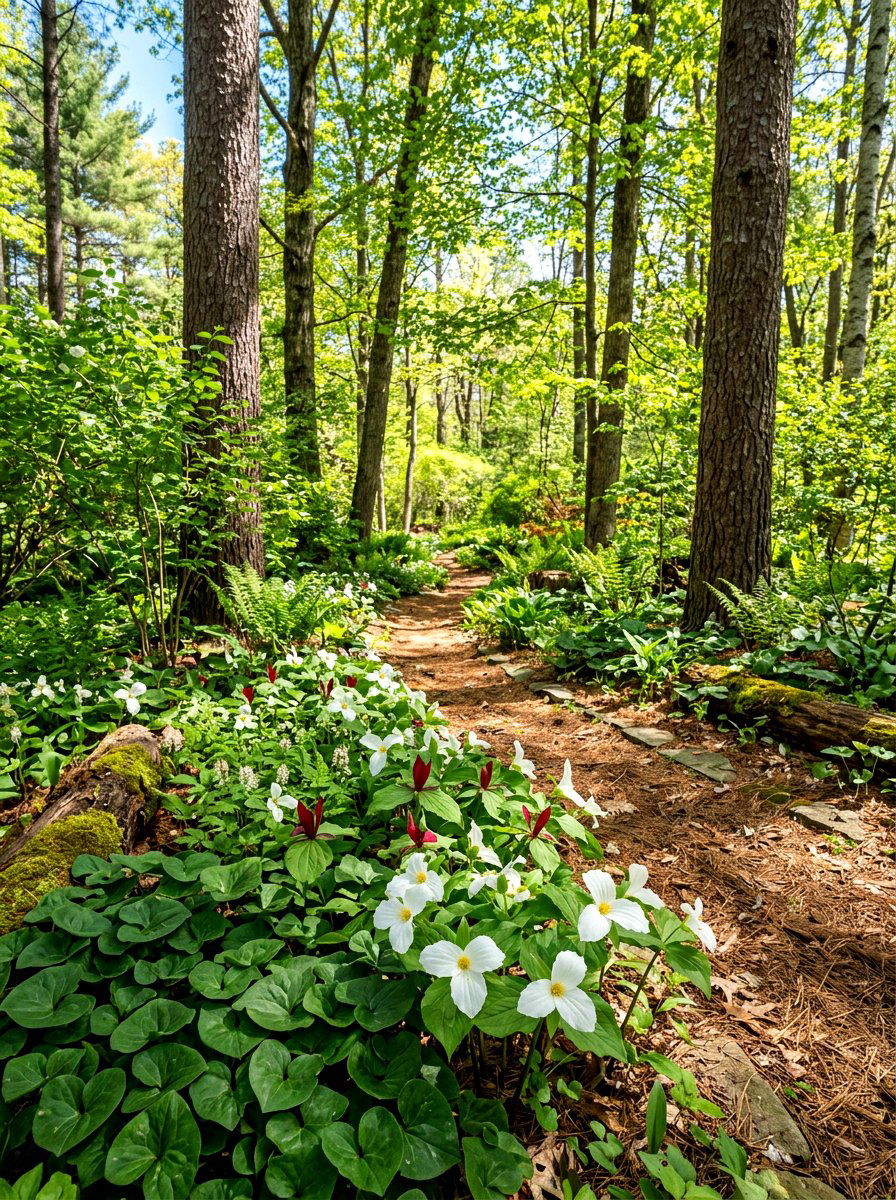 Woodland Tree Garden - 30 tree ring flower bed ideas