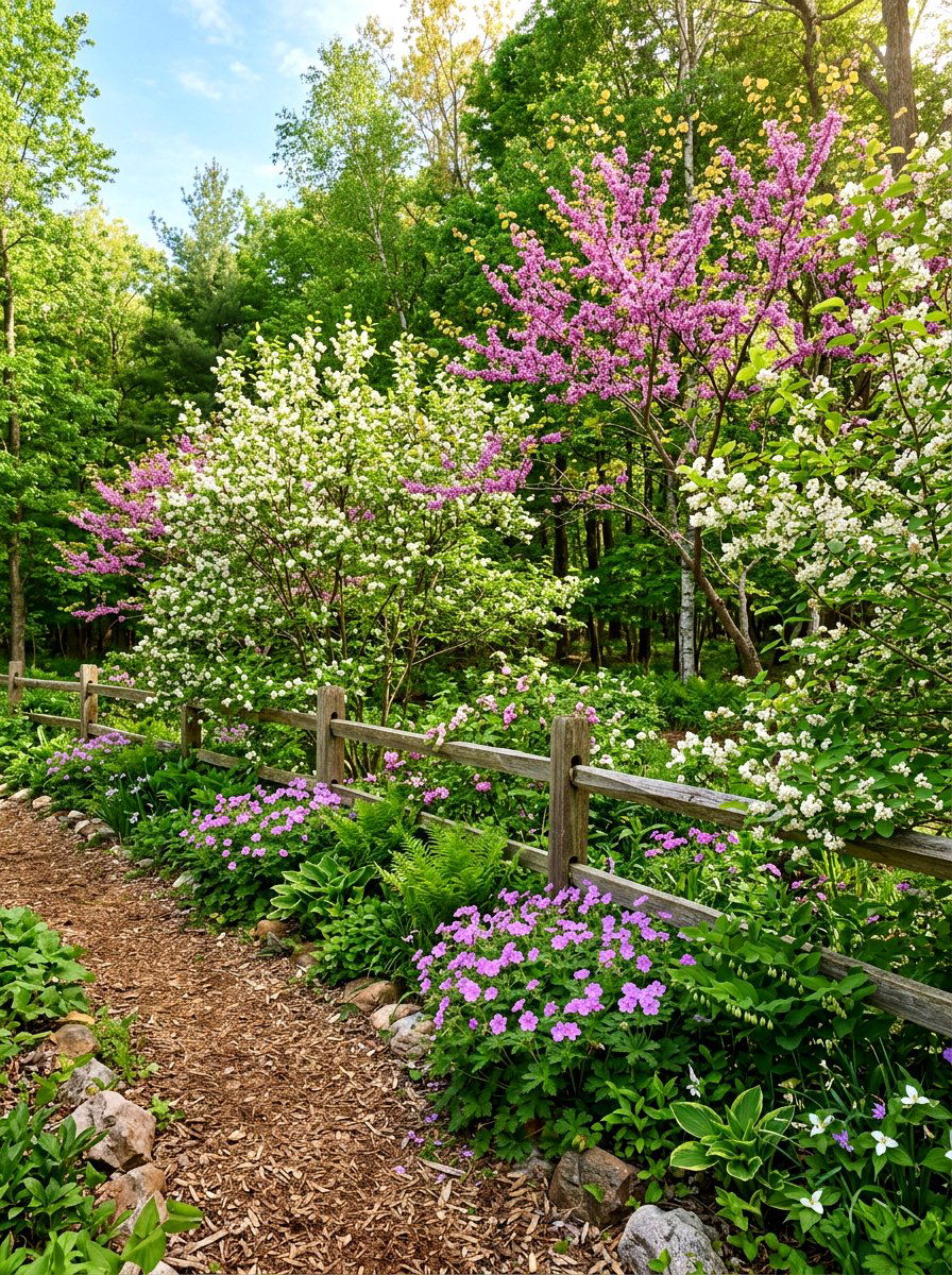 Woodland border - 30 native plant landscaping ideas
