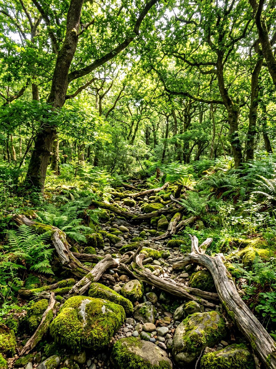 Woodland dry creek bed - 30 dry creek bed ideas