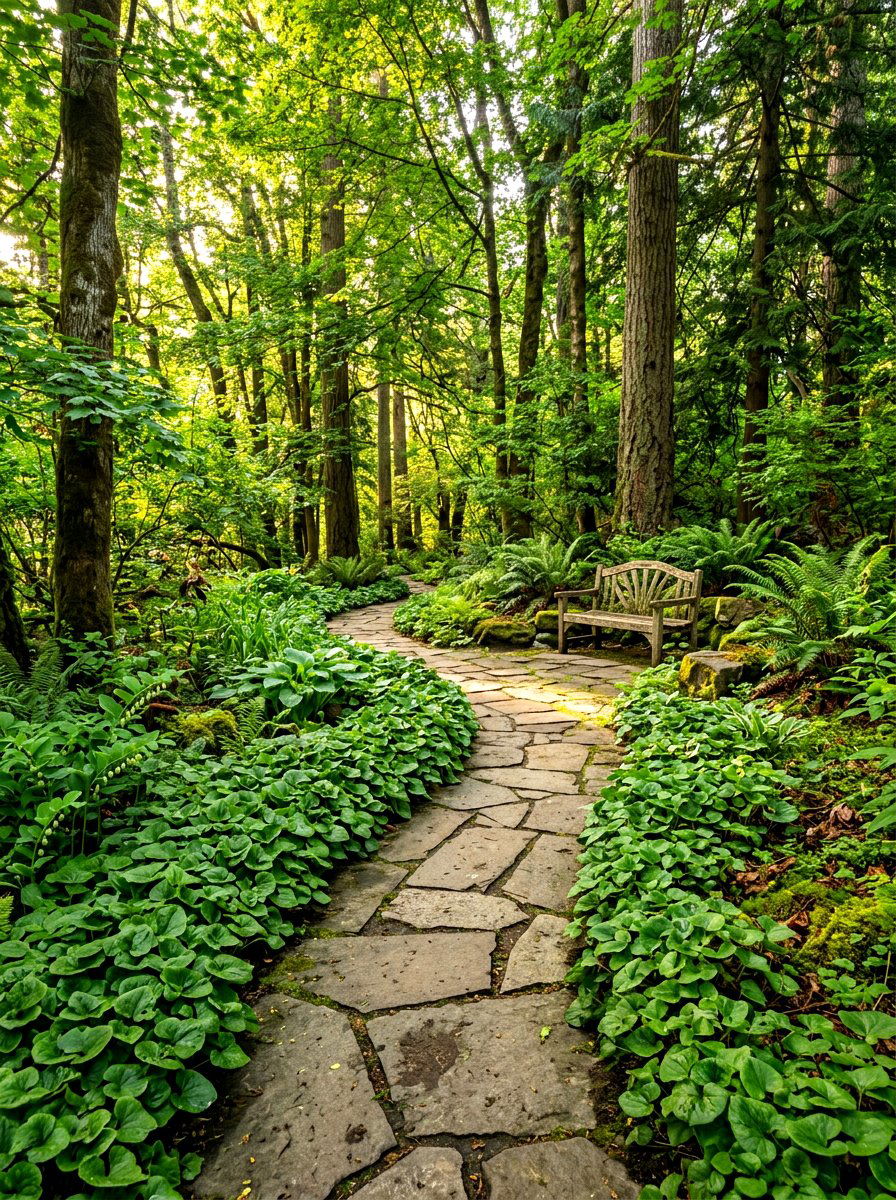 Woodland garden path - 30 shade garden ideas
