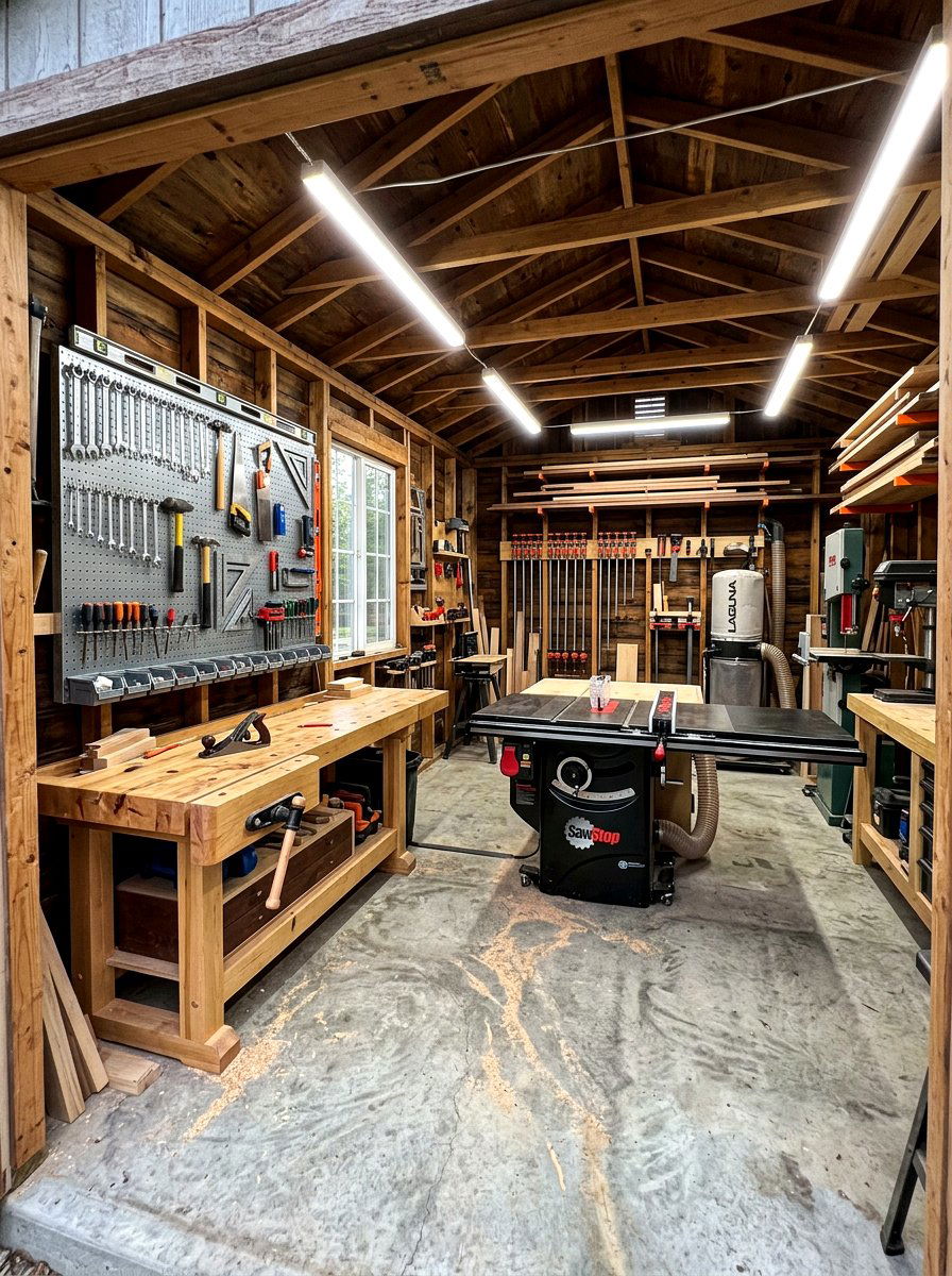 Woodworking Workshop Shed - 30 backyard retreat shed ideas