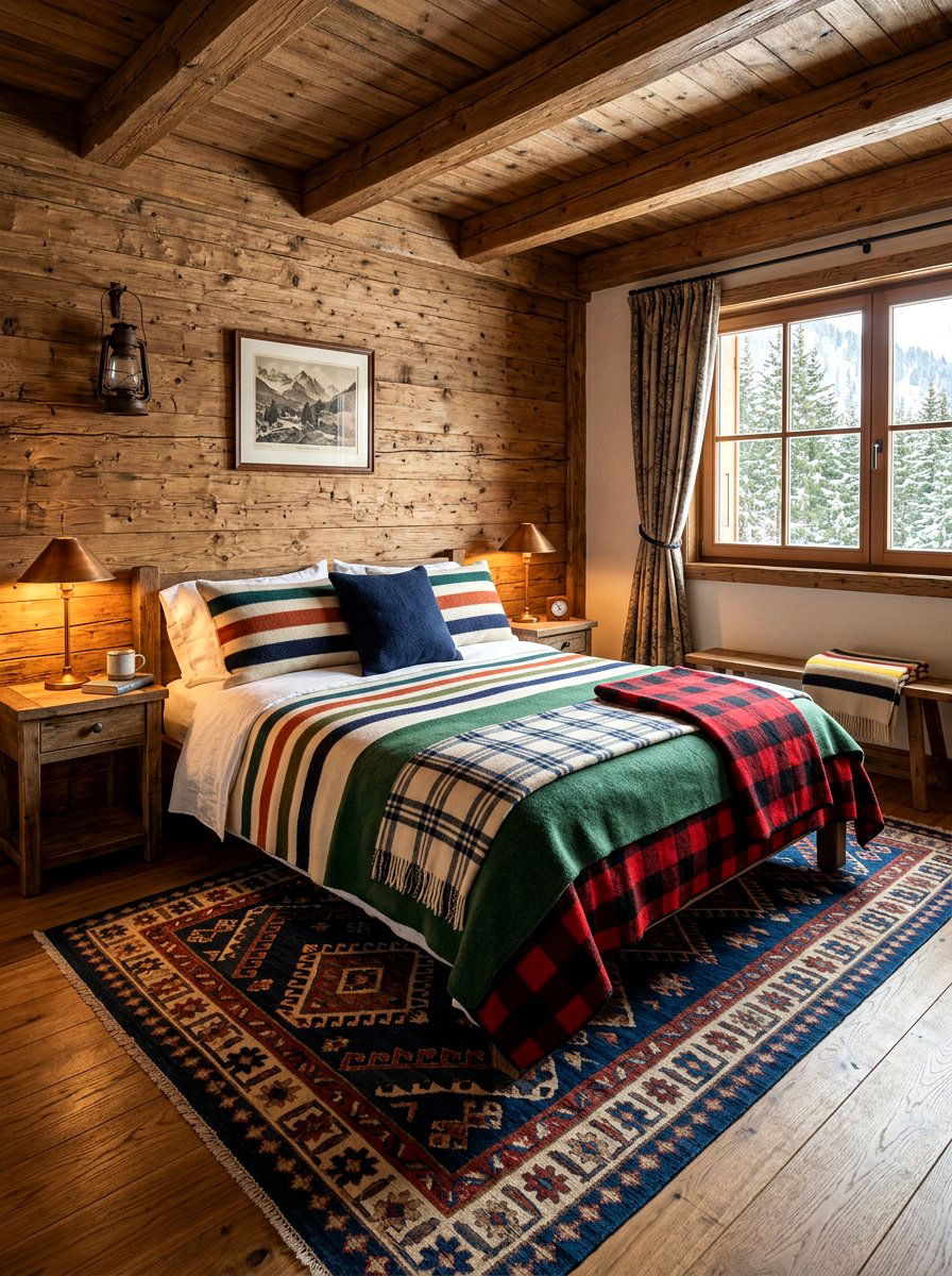 Wool Blanket Cabin Bedroom - 30 cabin bedroom ideas