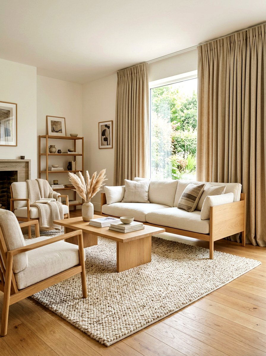 Wool Texture Living - 30 winter living room styling ideas